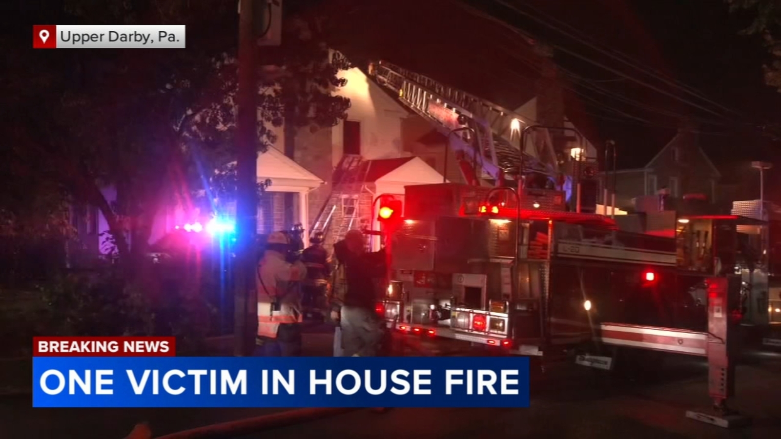 1 hurt after house fire in Upper Darby Township, Delaware County