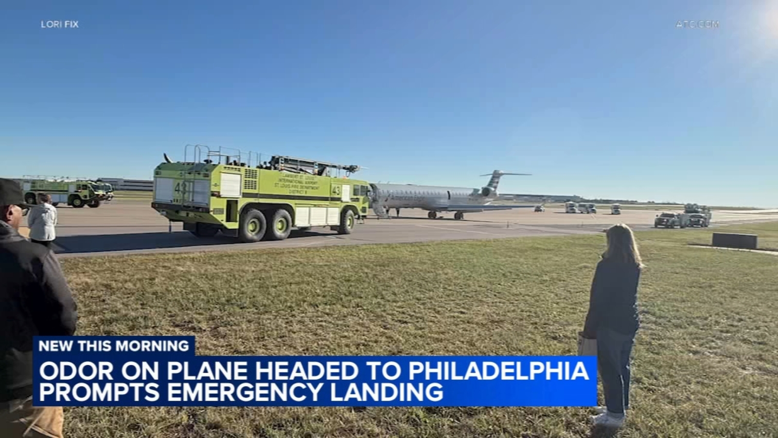 Unusual odor forces emergency landing of Philadelphia-bound American Airlines flight from St. Louis