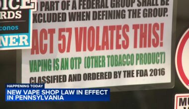 New vape shop law takes effect in Pennsylvania