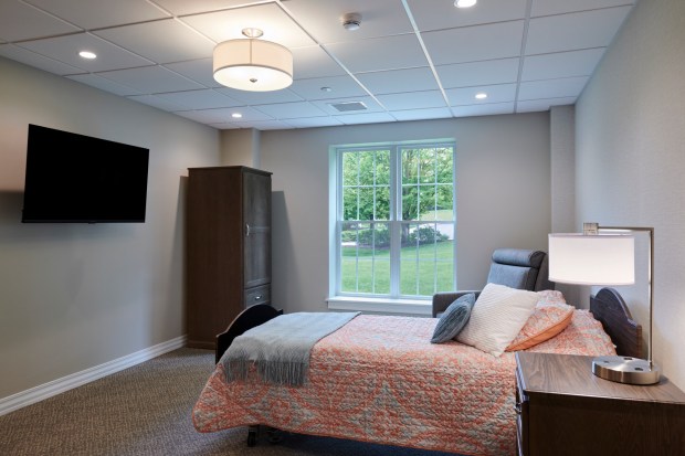 The new assisted living apartments at the Highlands of Wyomissing feature scenic views overlooking the community's pond. (Jordan Bush Photography & Media)