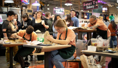 The Scrapple Sculpting Contest gives contestants 90 minutes and six pounds of scrapple to create Reading Terminal Market-themed sculptures.