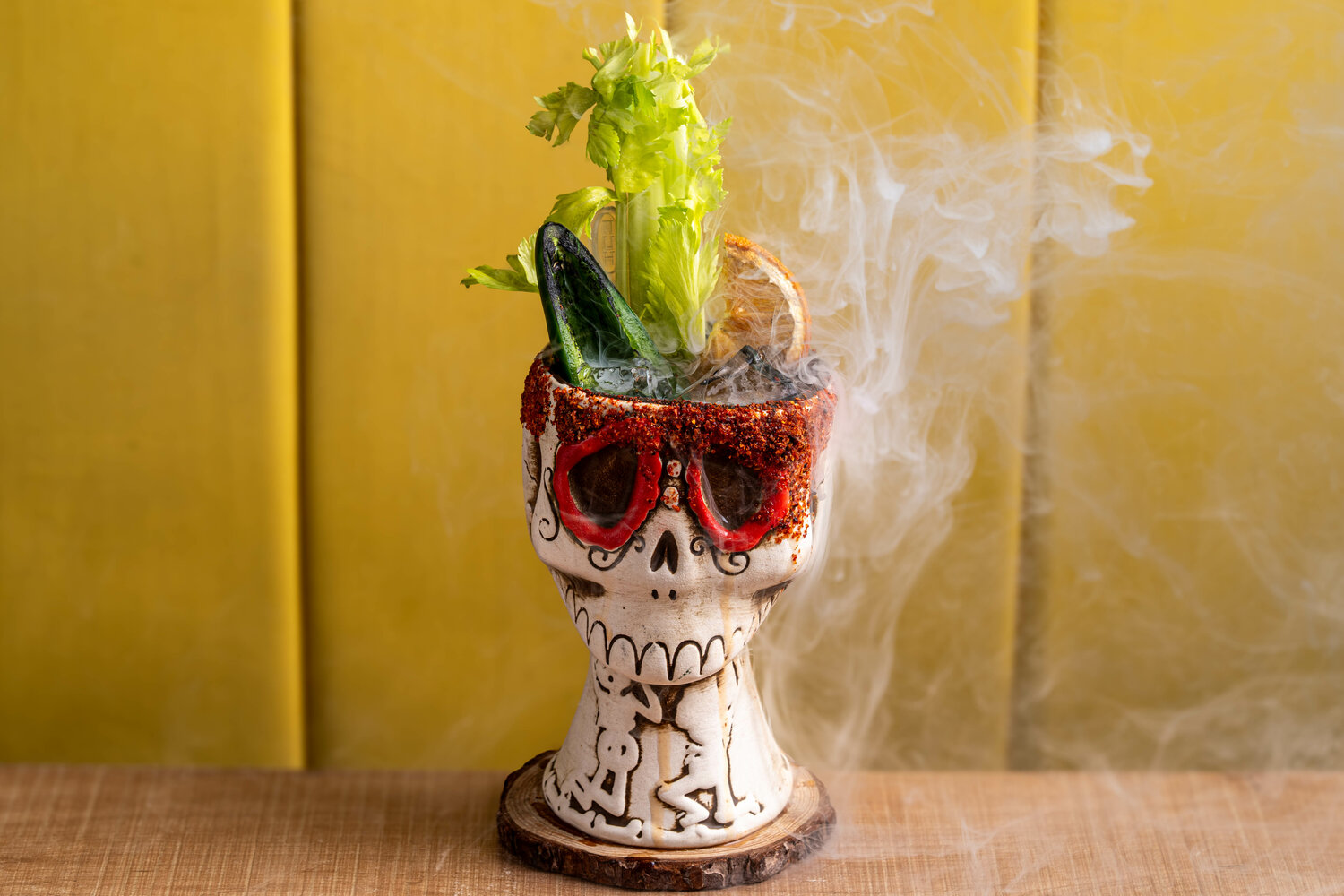 The &ldquo;La Diabla Bloody Maria&rdquo; from Mamjuana Cafe is shown.
