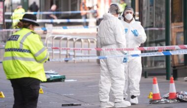 Four arrested after police officer shot in Nottingham city centre