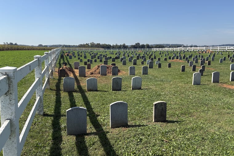 The cemetery where a 20-year-old Amish woman who died of pneumonia caused by measles is buried.