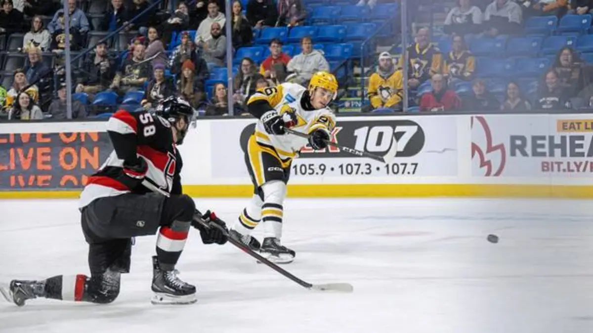 Minor league report: Penguins lose to Senators, Avery Hayes scratched for potential recall