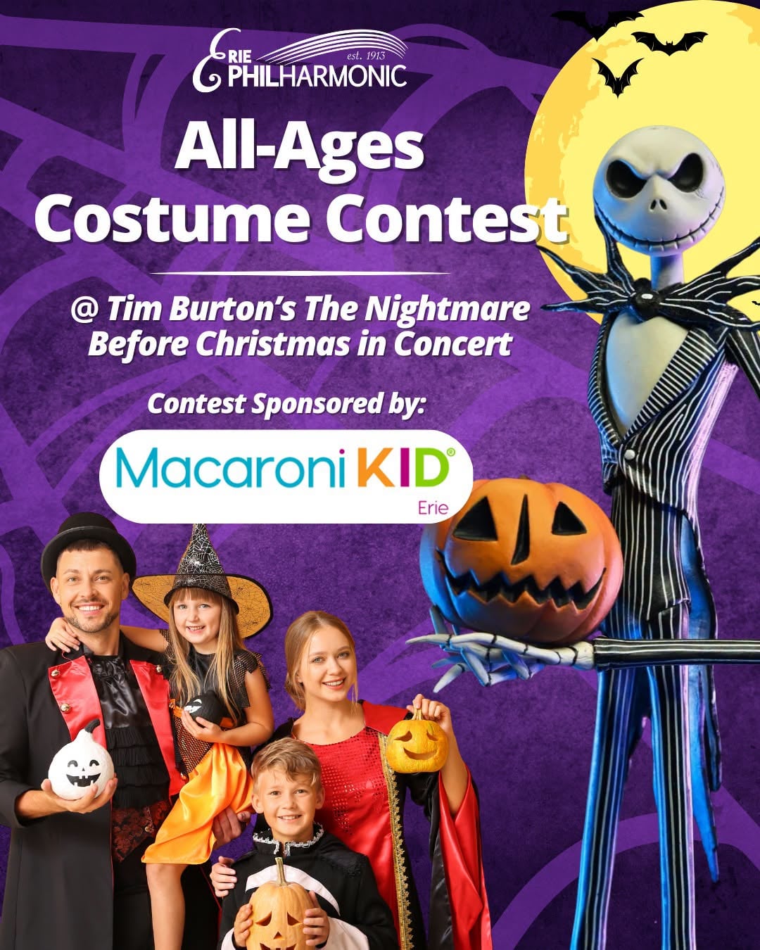 all-ages costume contest at Nightmare Before Christmas' With the Erie Philharmonic Oct 24 & 25, 2026