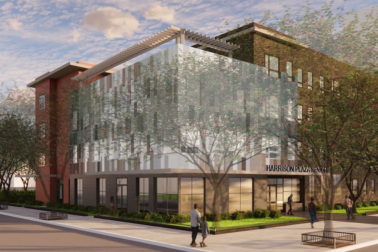 A rendering of the 50-unit senior building planned for 1300-50 N. 10th St.