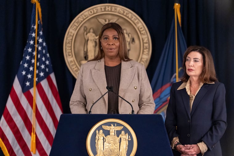 On Friday, New York Gov. Kathy Hochul, right, appointed state Attorney General Letitia James, left, as special prosecutor to investigate a former Cornell University student’s rape allegation. Laura Sinko, a Philadelphia sexual assault nurse examiner and sexual assault researcher, writes that the texts from Jane Doe that will be part of the investigation read like the normalizing and minimizing she has seen again and again in her research.