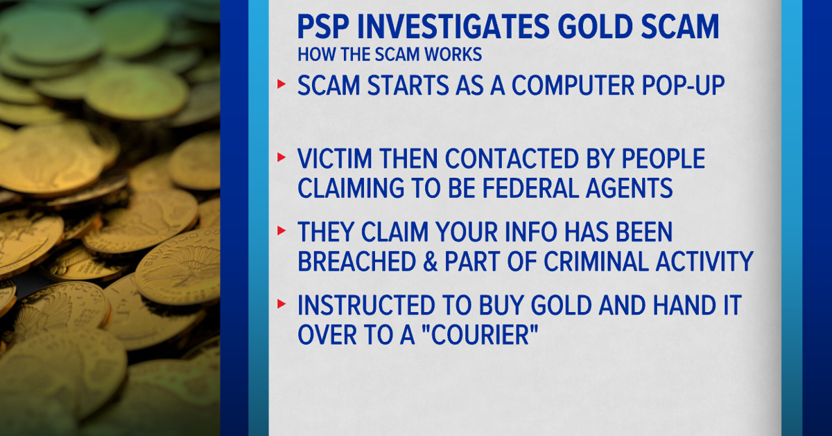 Pennsylvania State Police warn of Scam stealing Millions in Gold | News