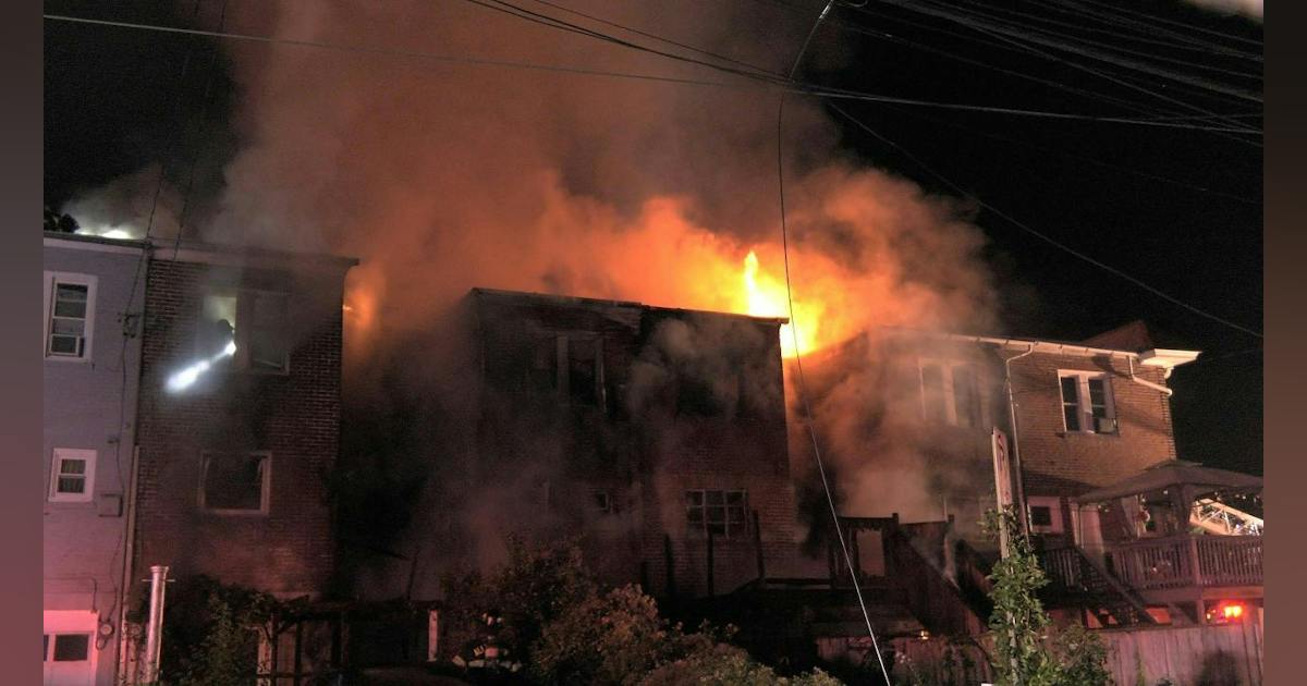 Firefighter Hurt Battling Four-Alarm Fire in Allentown, PA