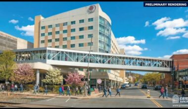 New renderings show first look at proposed sky bridge that would connect Hilton Hotel, Santander Arena | Reading Area