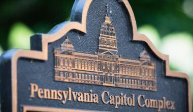 The exterior of the Pennsylvania Capitol in Harrisburg. |