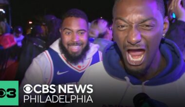 Philadelphia 76ers fans react to win over New York Knicks in season-opener - CBS News