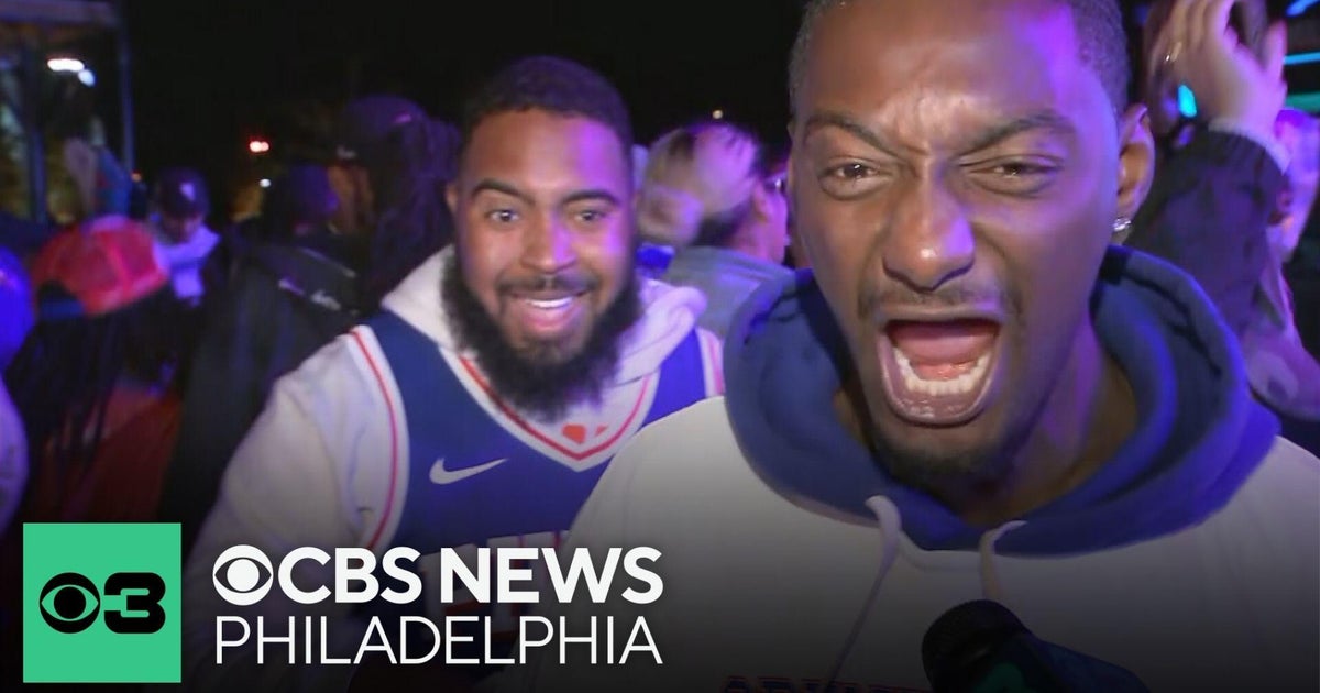 Philadelphia 76ers fans react to win over New York Knicks in season-opener - CBS News