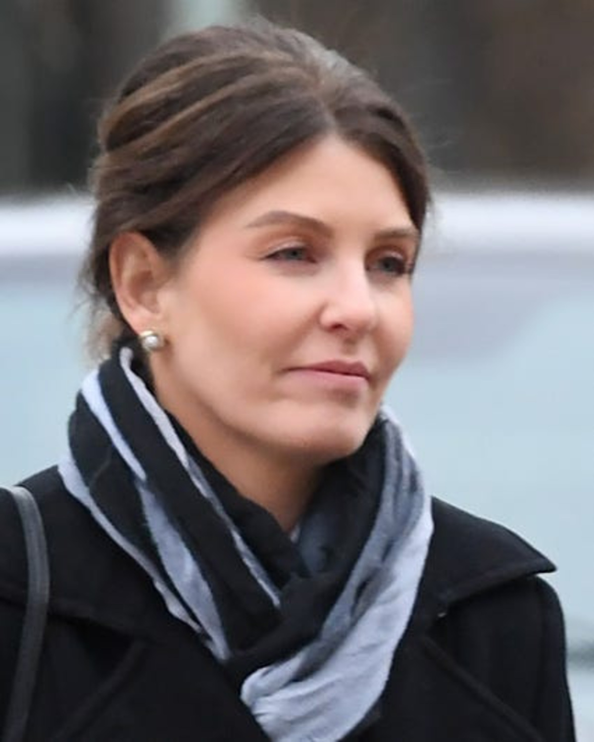Physical therapist Julie A. Johnson arrives at her trial at the federal courthouse in Erie on April 16. 2025.