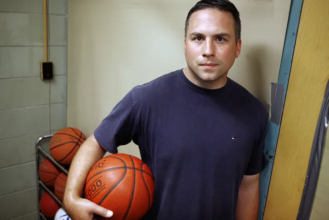 Todd Strasenburgh, a gym teacher at Grover Cleveland Elementary School, in June 2007. See Erie PA's Grover Cleveland Elementary School in years of photos