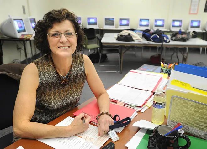 Kathy McCoy, an English teacher at McDowell Intermediate School shown June 2, 2011, was retiring at the end of the 2010-11 school year.