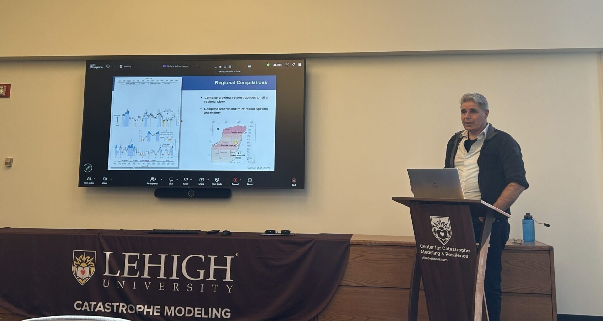 Richard Sullivan uses sediment cores in cyclone modeling