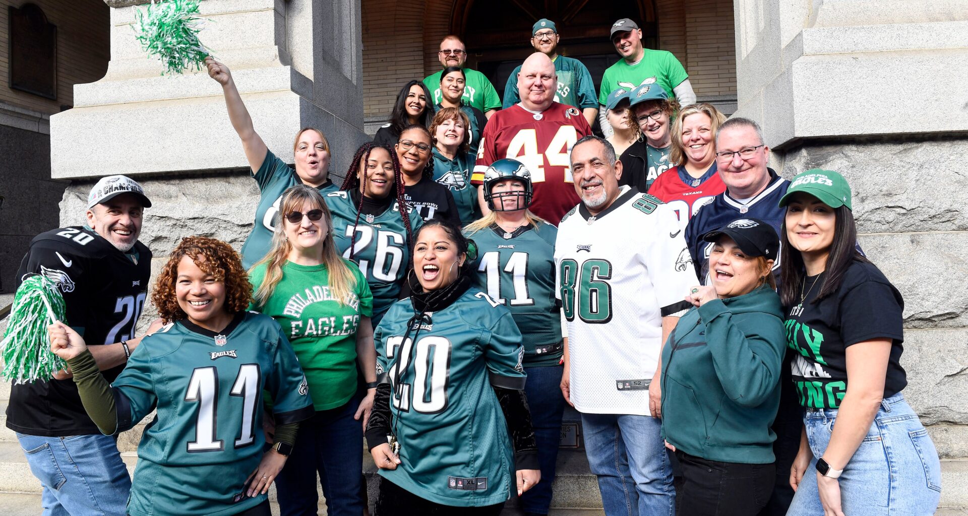 Reading city employees go green for the Philadelphia Eagles