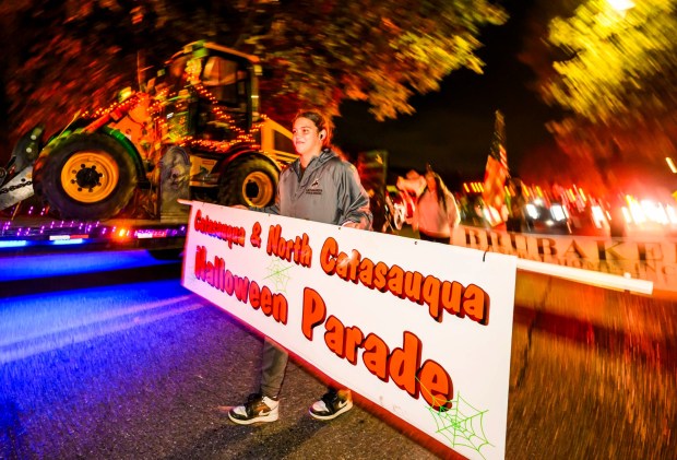 Various community and school organizations and businesses participate Wednesday, Oct. 21, 2026, during the Catasauqua-North Catasauqua Halloween Parade. (April Gamiz/The Morning Call)