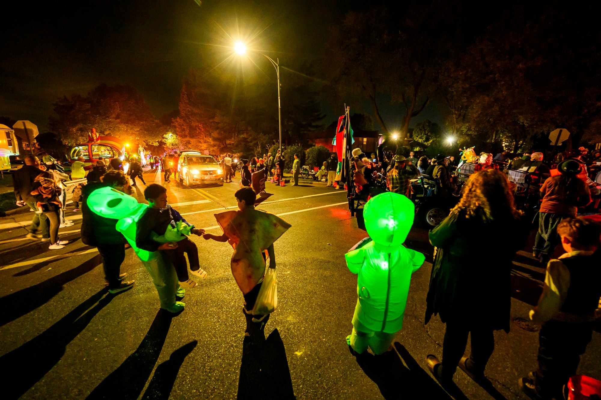 Families enjoy the candy, sights and sounds Wednesday, Oct. 21, 2026, during the Catasauqua-North Catasauqua Halloween Parade. (April Gamiz/The Morning Call)