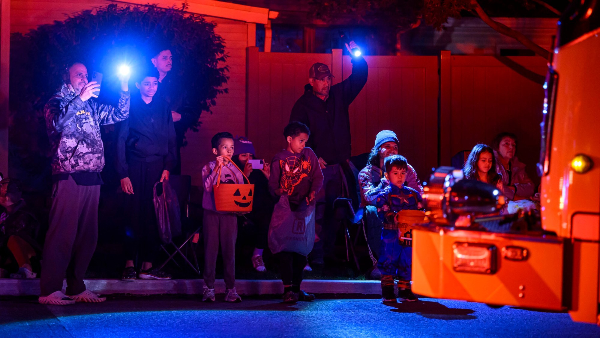 Families enjoy the candy, sights and sounds Wednesday, Oct. 21, 2026, during the Catasauqua-North Catasauqua Halloween Parade. (April Gamiz/The Morning Call)