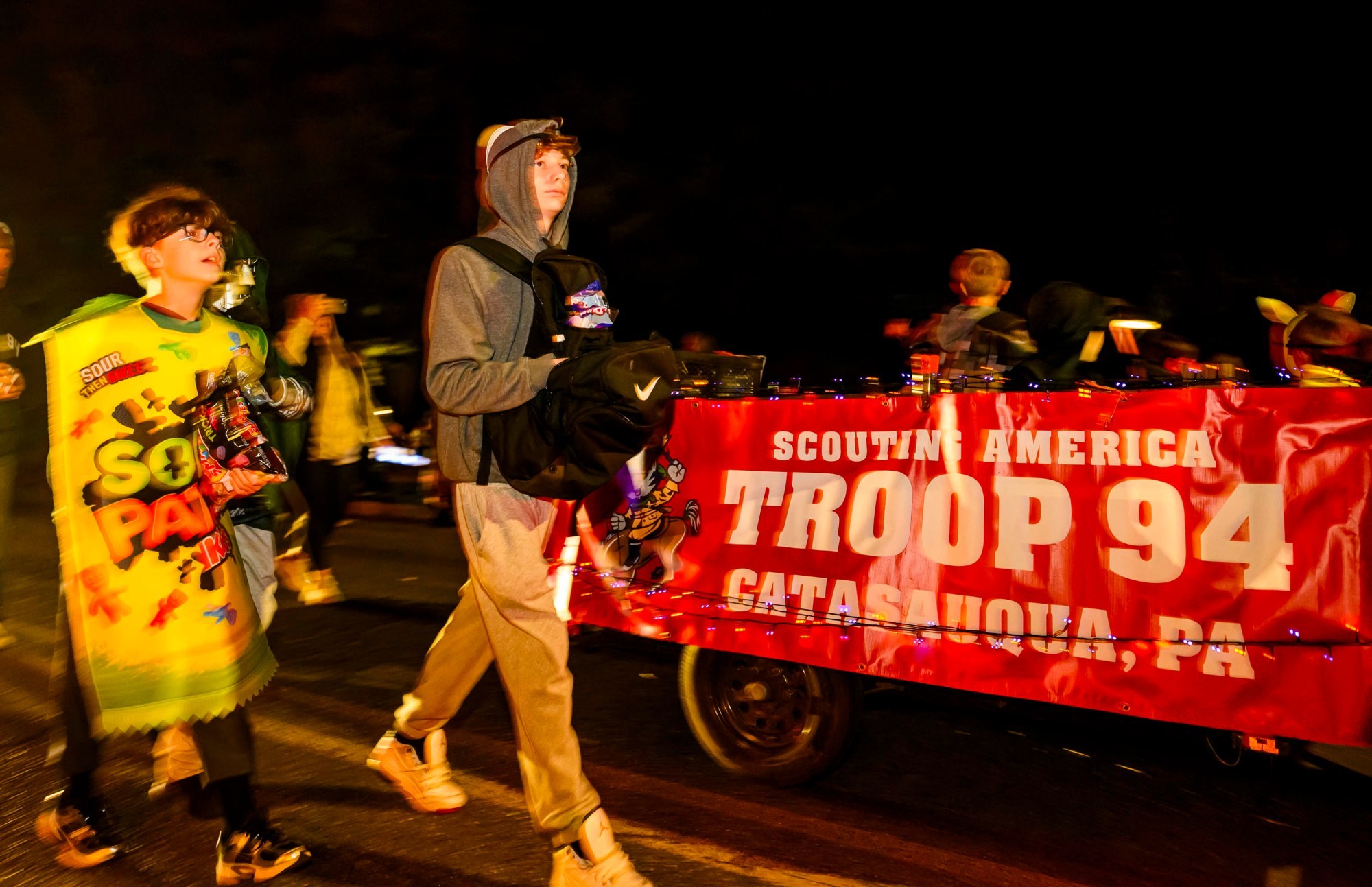 Various community and school organizations and businesses participate Wednesday, Oct. 21, 2026, during the Catasauqua-North Catasauqua Halloween Parade. (April Gamiz/The Morning Call)