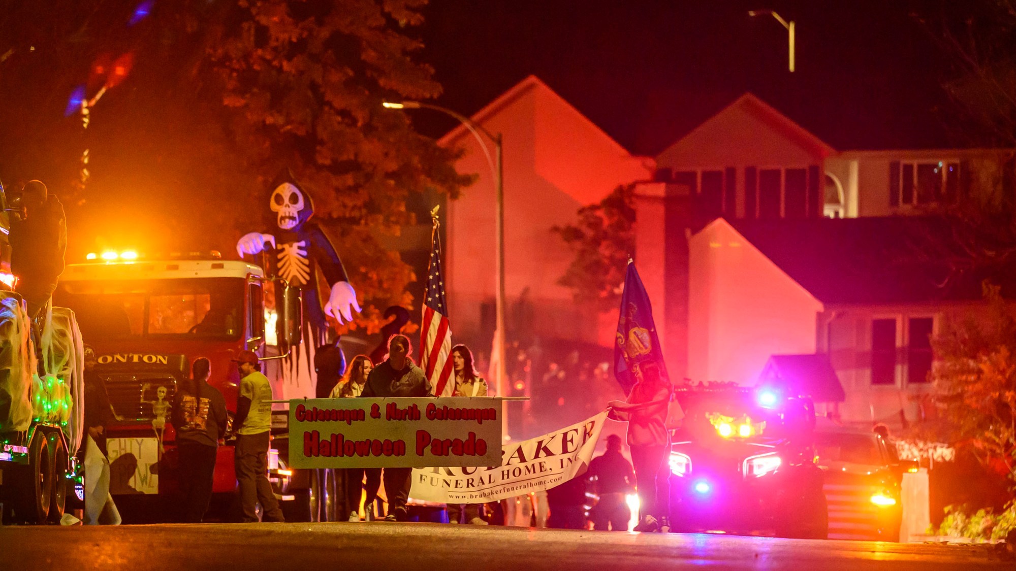 Various community and school organizations and businesses participate Wednesday, Oct. 21, 2026, during the Catasauqua-North Catasauqua Halloween Parade. (April Gamiz/The Morning Call)