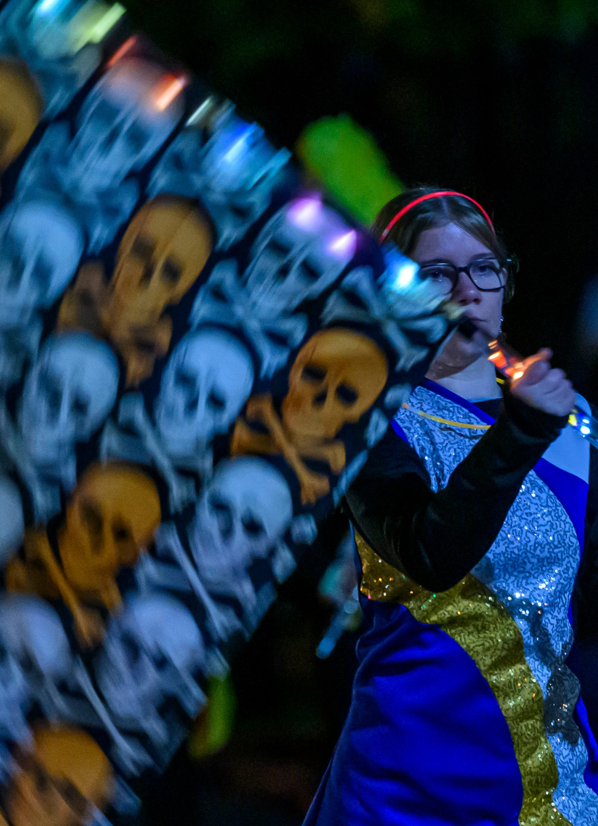 The Allen High School Marching Band participates Wednesday, Oct. 21, 2026, during the Catasauqua-North Catasauqua Halloween Parade. (April Gamiz/The Morning Call)
