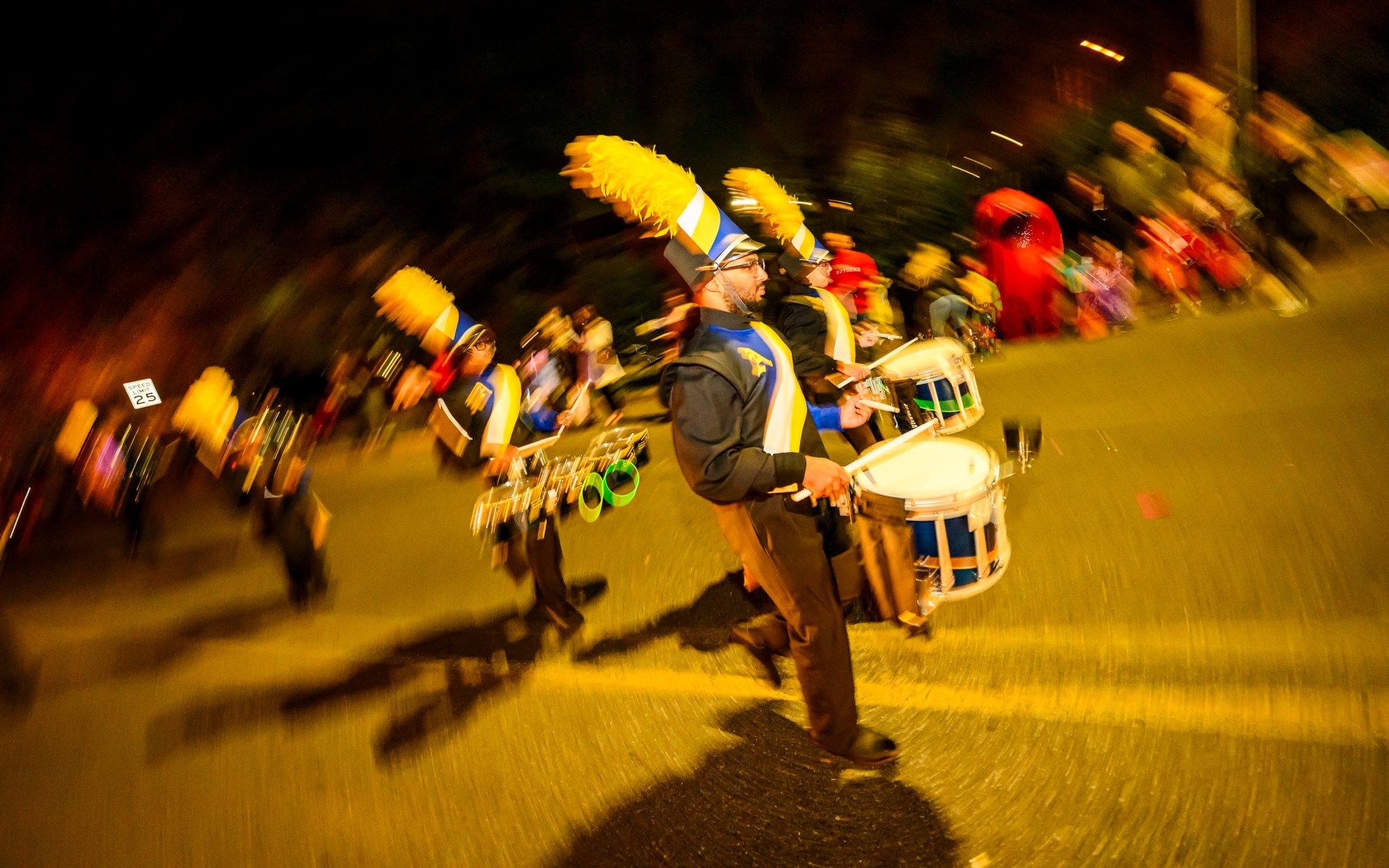 The Allen High School Marching Band participates Wednesday, Oct. 21, 2026, during the Catasauqua-North Catasauqua Halloween Parade. (April Gamiz/The Morning Call)