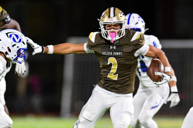 Bethlehem Catholic's Carter Vassa runs with the ball against Nazareth on Saturday, Oct. 17, 2026, BASD Stadium in Bethlehem. (Jonathan Broady/Special to The Morning Call)