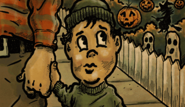 How to talk about extra gory Halloween decor with children