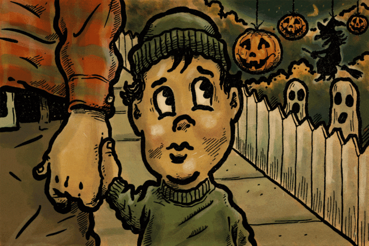 How to talk about extra gory Halloween decor with children