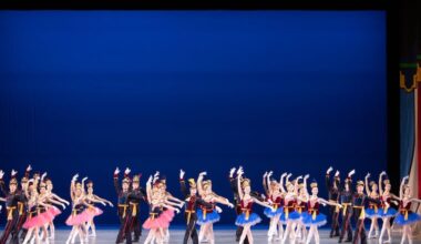 The Philadelphia Ballet in George Balanchine's "Stars and Stripes."
