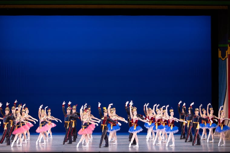 The Philadelphia Ballet in George Balanchine's "Stars and Stripes."