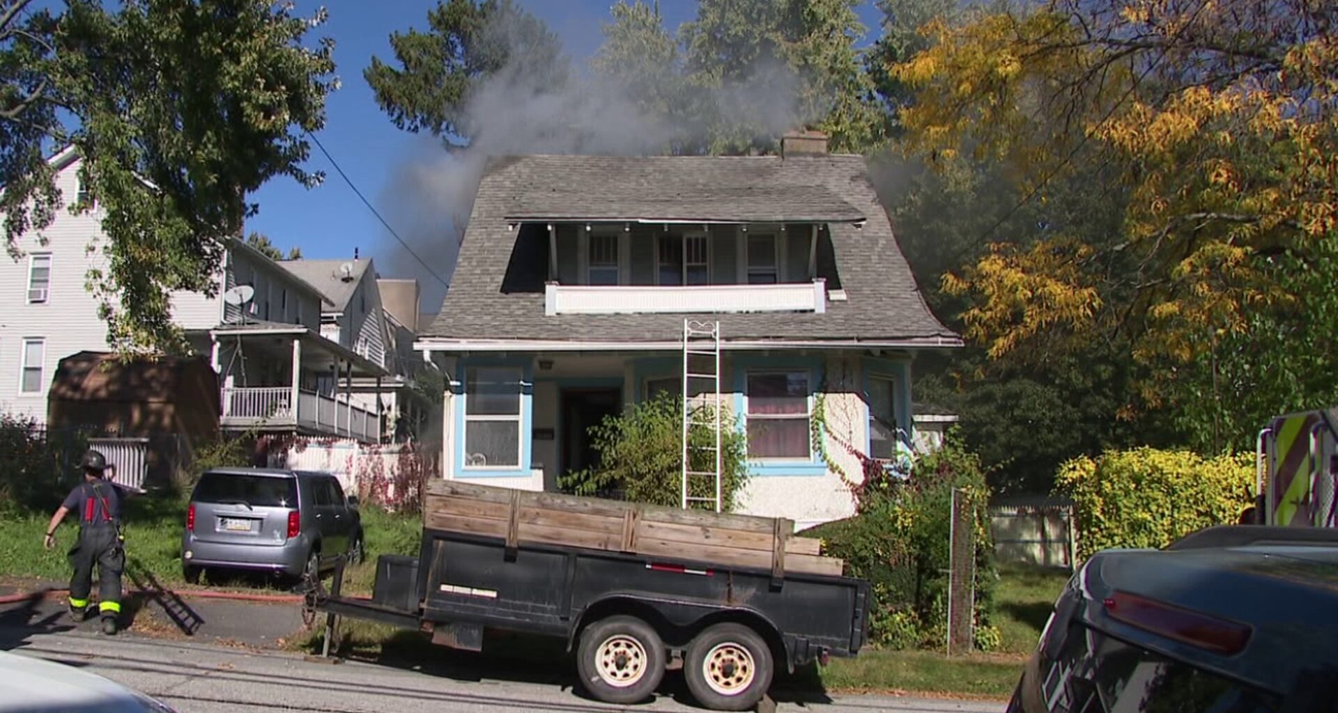 Man taken to hospital after fire in Scranton's hill section