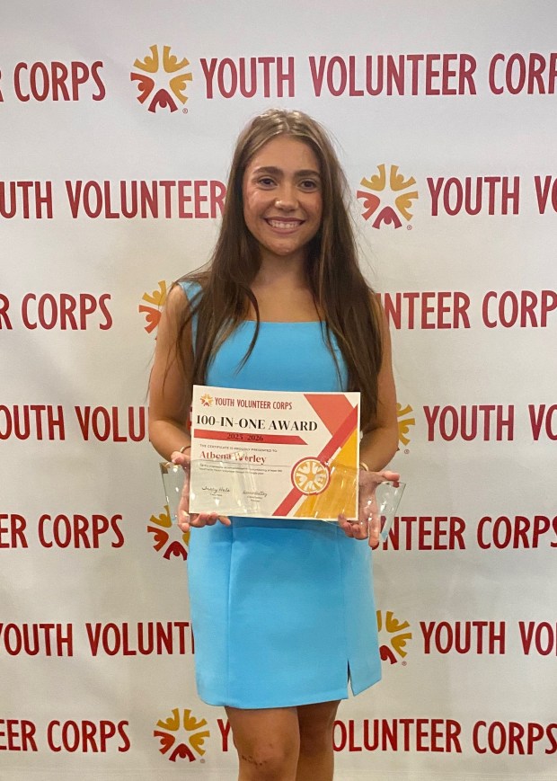 Athena Worley, a Wilson High School senior, was named the 2026 Youth Volunteer Corps International Youth of the Year during the organization's Youth Leadership Summit recently in New Orleans. (Courtesy of VOiCEup Berks)