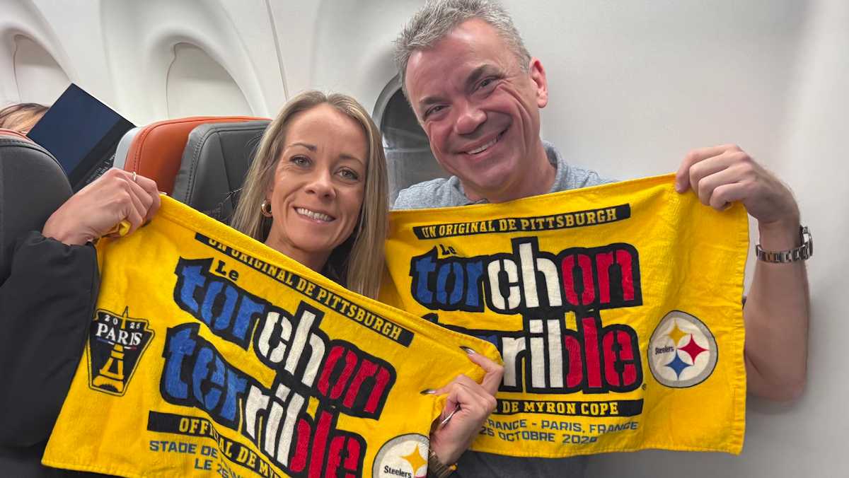 Pittsburgh couple travels to Paris to support the Steelers