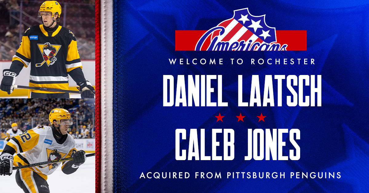 SABRES ACQUIRE JONES, LAATSCH FROM PITTSBURGH