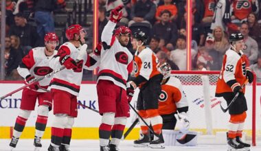 Philadelphia Flyers lose to Carolina Hurricanes in OT in third straight loss