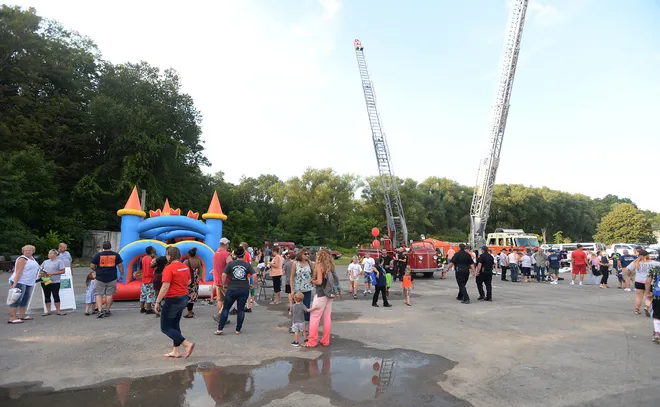 The Belle Valley Fire Department, in Millcreek Township, hosts a National Night Out event Aug. 1, 2017. [JACK HANRAHAN/ERIE TIMES-NEWS]