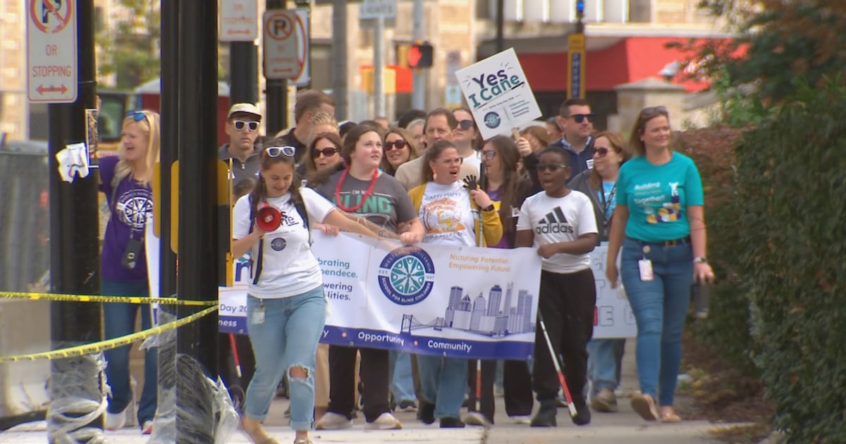 Western Pennsylvania School for Blind Children community celebrates White Cane Day with parade