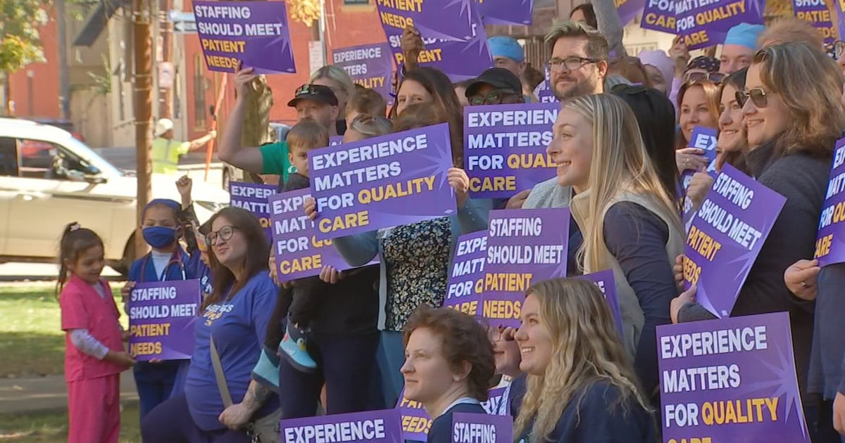 Allegheny General Hospital nurses rally as union contract nears expiration