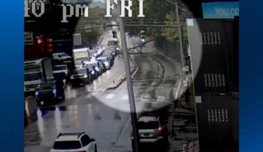 Tree partially falls on vehicle during storm in Pittsburgh