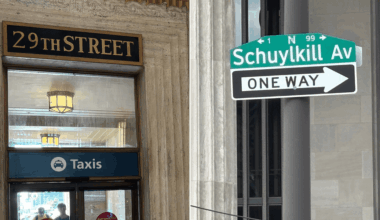 This sign inside 30th Street Station directs travelers to a street that doesn’t exist