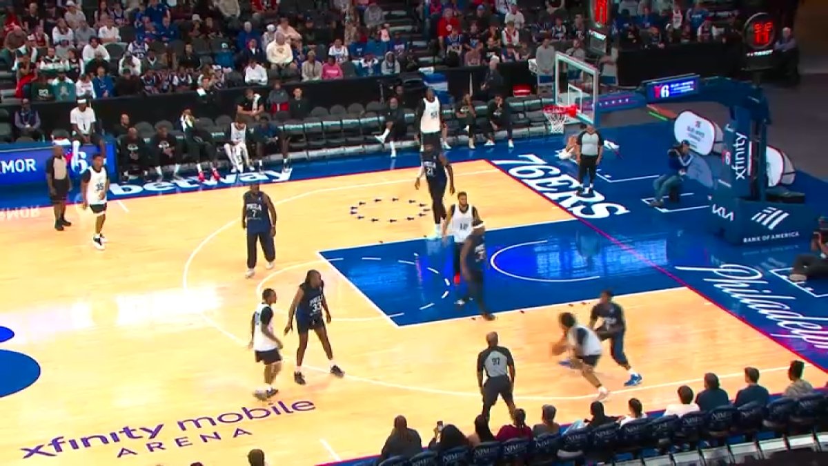 LeBron James, Sixers take court for blue and white scrimmage – NBC10 Philadelphia