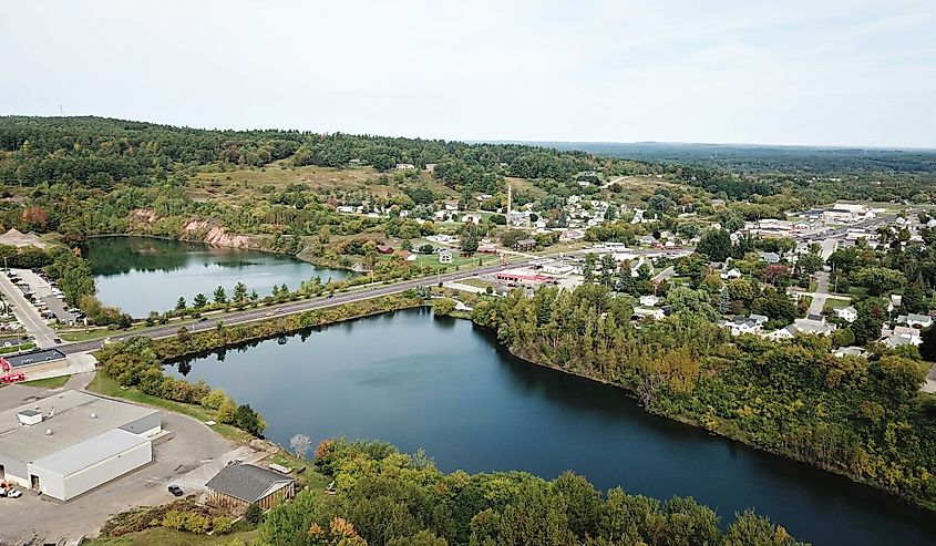 Overlooking Iron Mountain, Michigan.