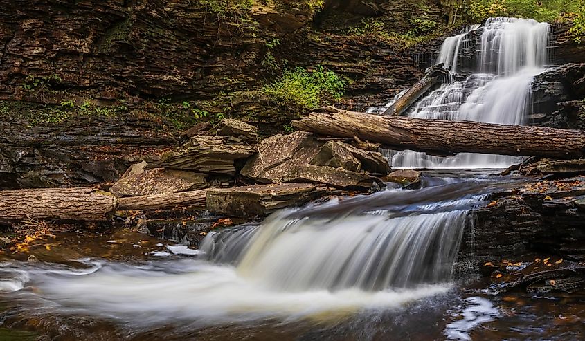 Shawnee Falls in Ricketts Glen State Park, Pennsylvania.