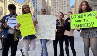 Philly high schoolers mark ‘Banned Books Week’ by giving away ‘banned’ books at City Hall