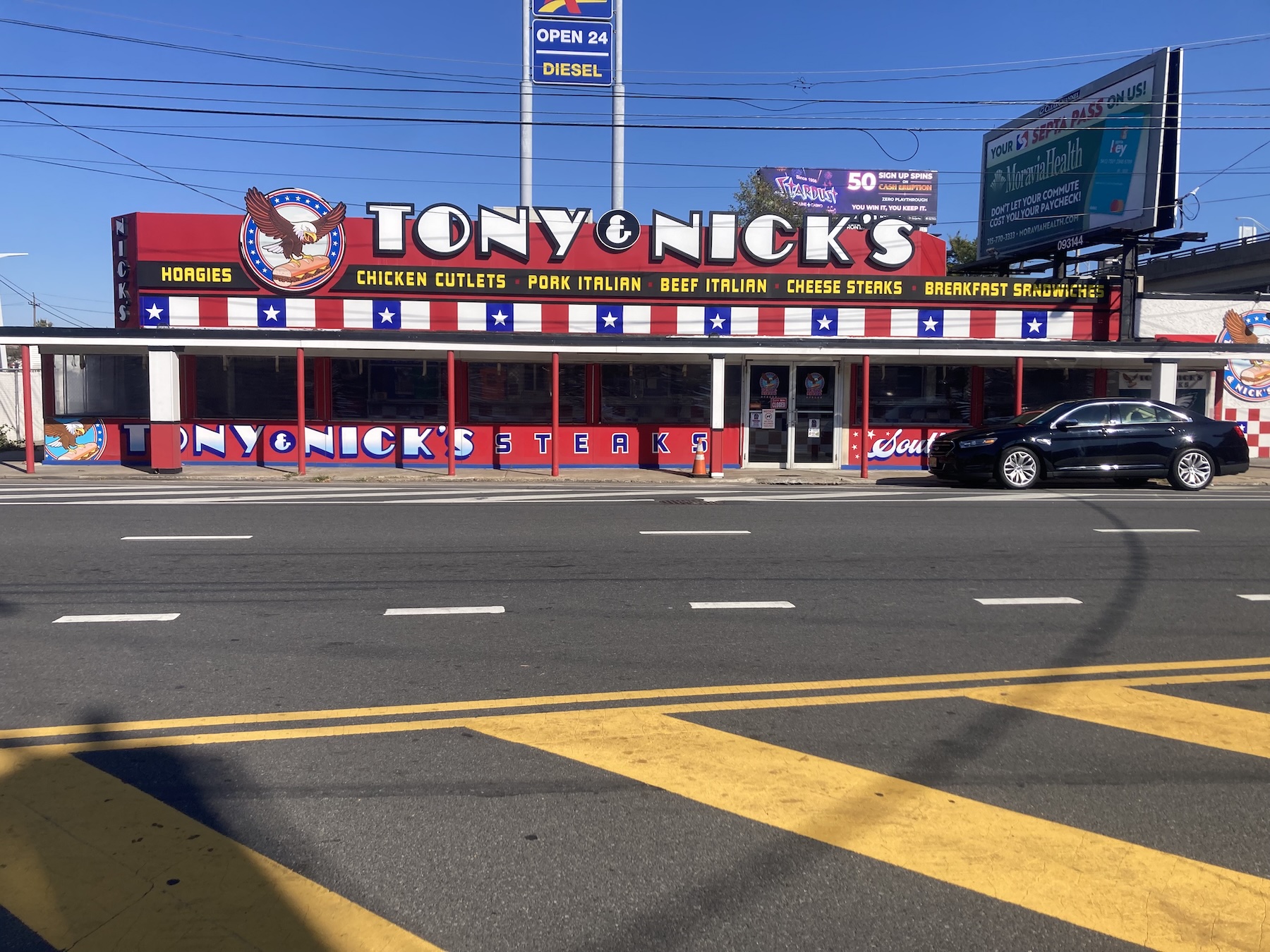 Tony & Nicks cheesesteak shop -- formerly Tony Luke's -- on Oregon Avenue in South Philadelphia is for sale.